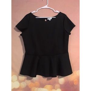 Black Peplum Top